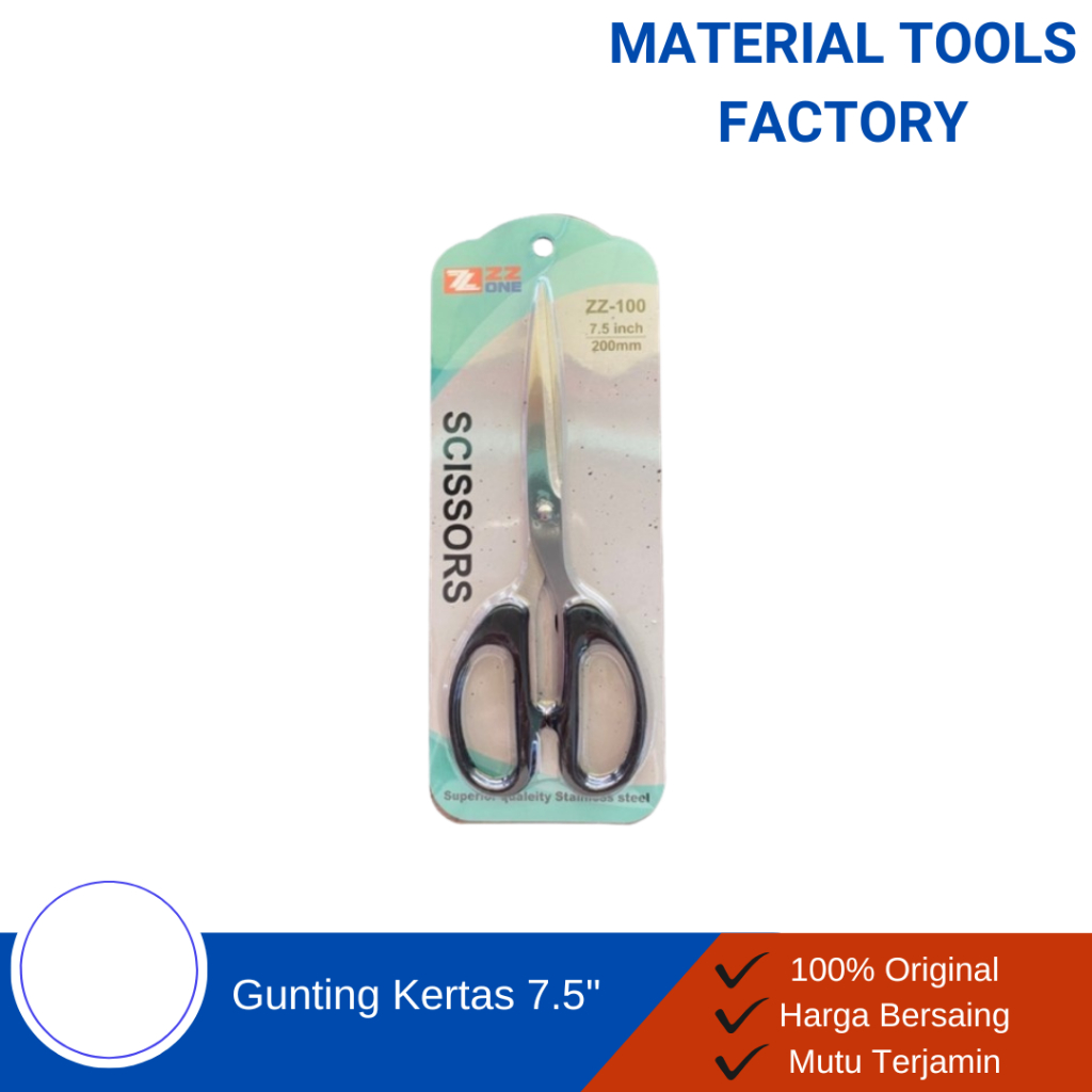 

Gunting Kertas Tajam Stainless Steel Ukuran 7.5 Inch