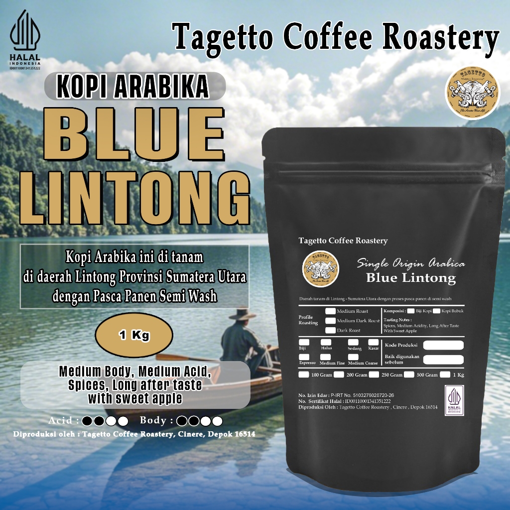 

KOPI ARABIKA BLUE LINTONG 1KG BIJI DAN BUBUK SPECIALTY ARABICA COFFEE