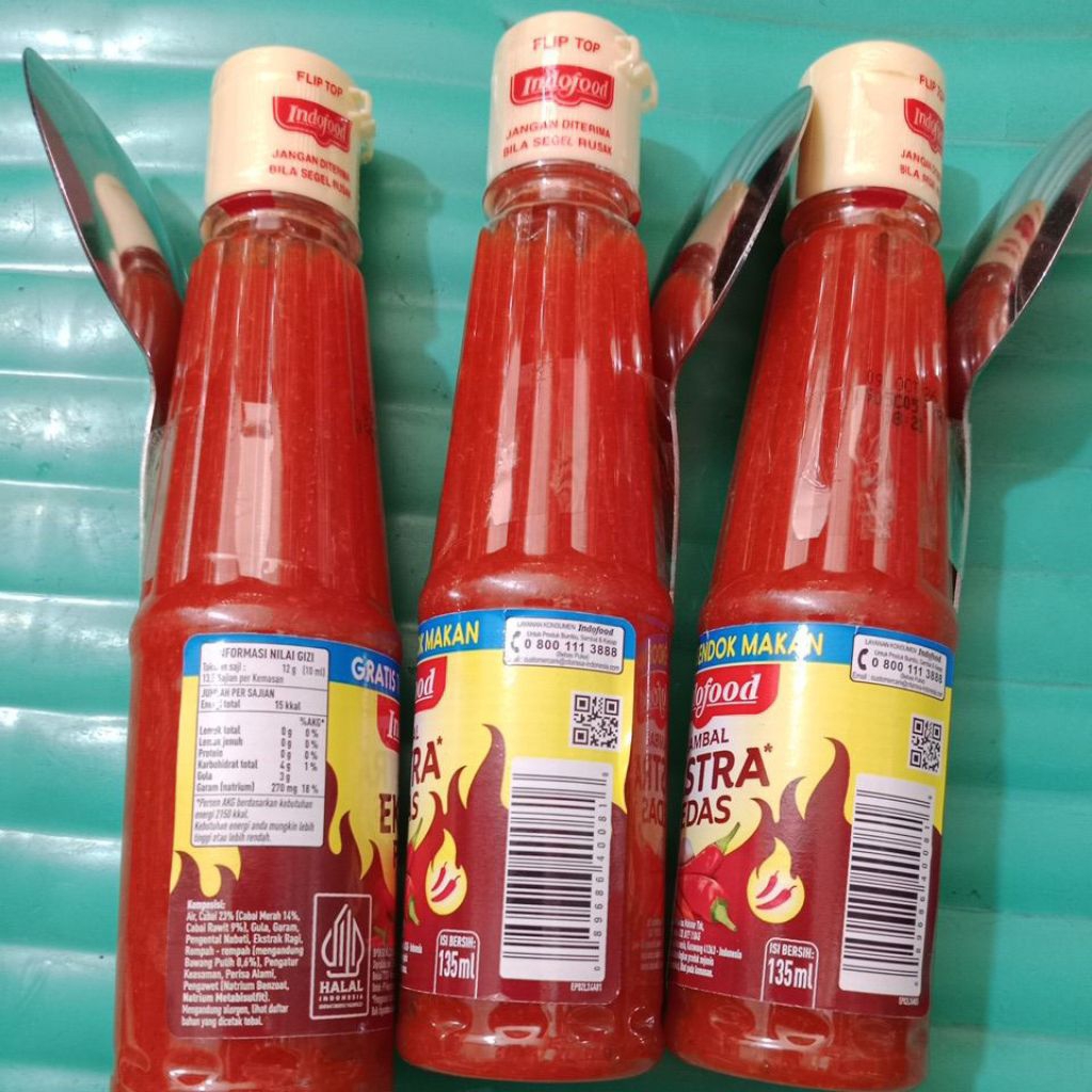 

Indofood sambal ekstra pedas 135ml