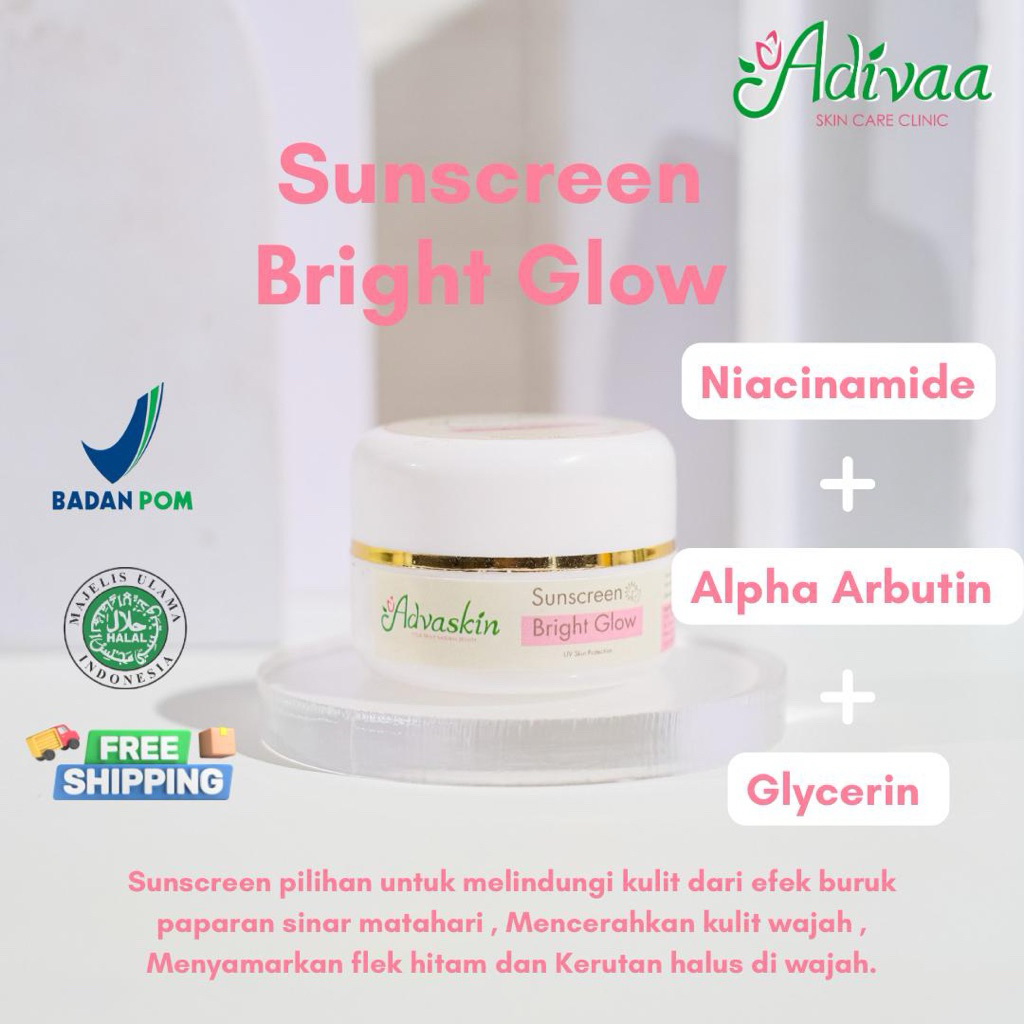[READY STOK] [BPOM] Sunscreen Adivaa (SPF 30) Bright Glow