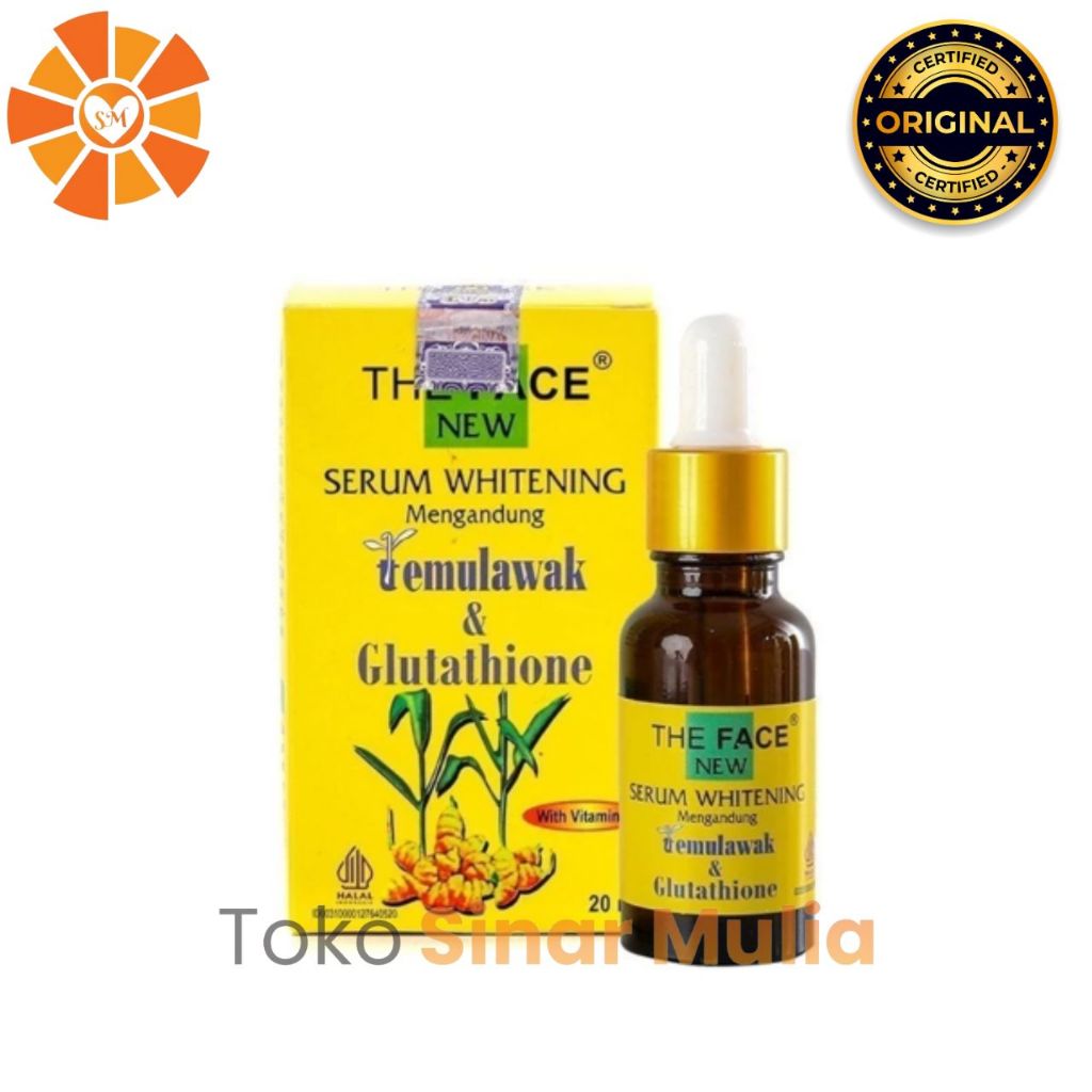 THE FACE Temulawak Serum with Glutathione 20ml - Serum Perawatan Kulit Wajah