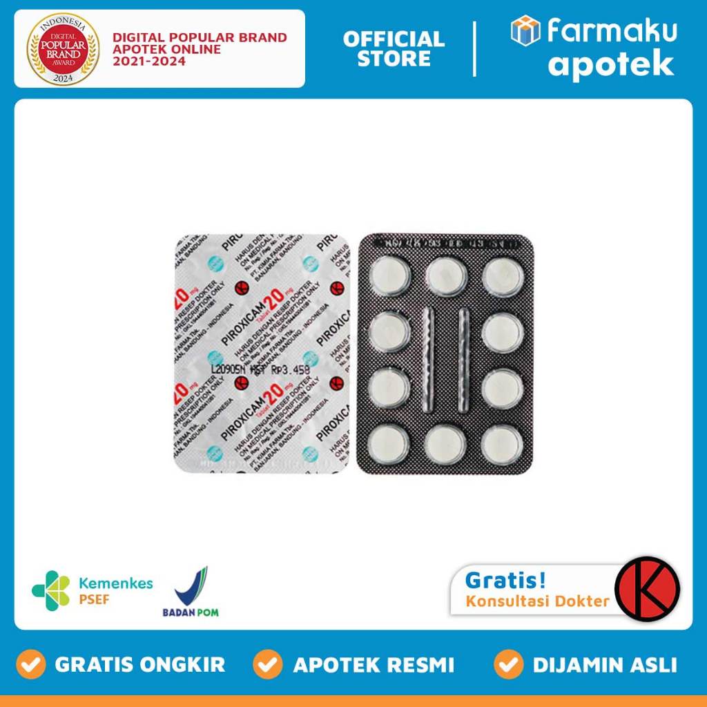 Piroxicam 20 mg Tablet KF Blister 10 tablet
   - ASB