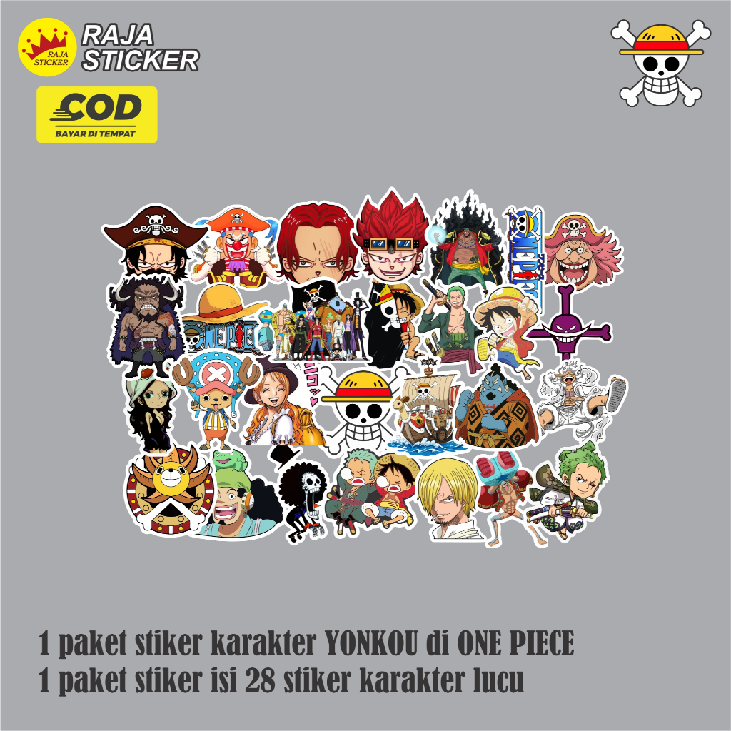

Stiker Anime Karekter Yonkou di Serial One Piece - Sticker case hp & Laptop