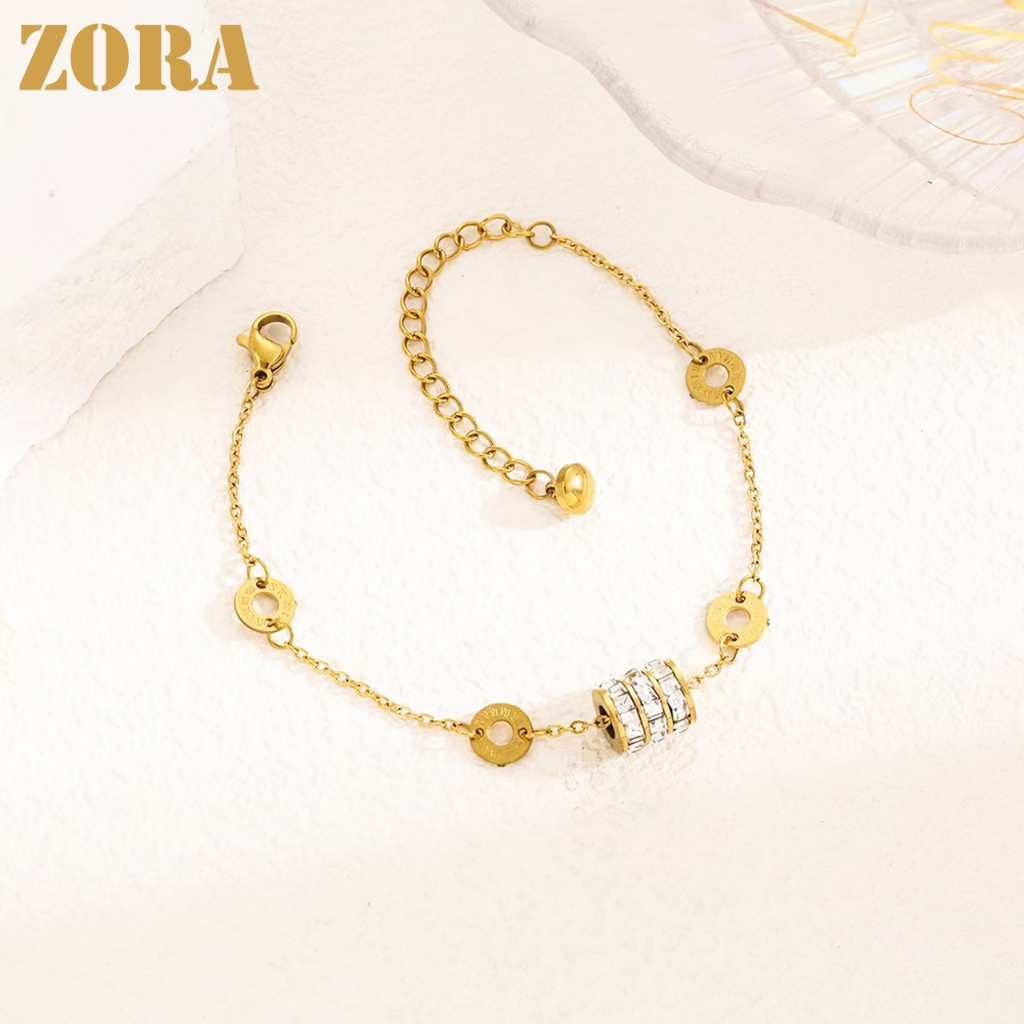 ZORA Aksesoris Fashion Jewelry Gelang Wanita Gelang Tangan Bracelets Kolom Romawi Angka Romawi Wanit