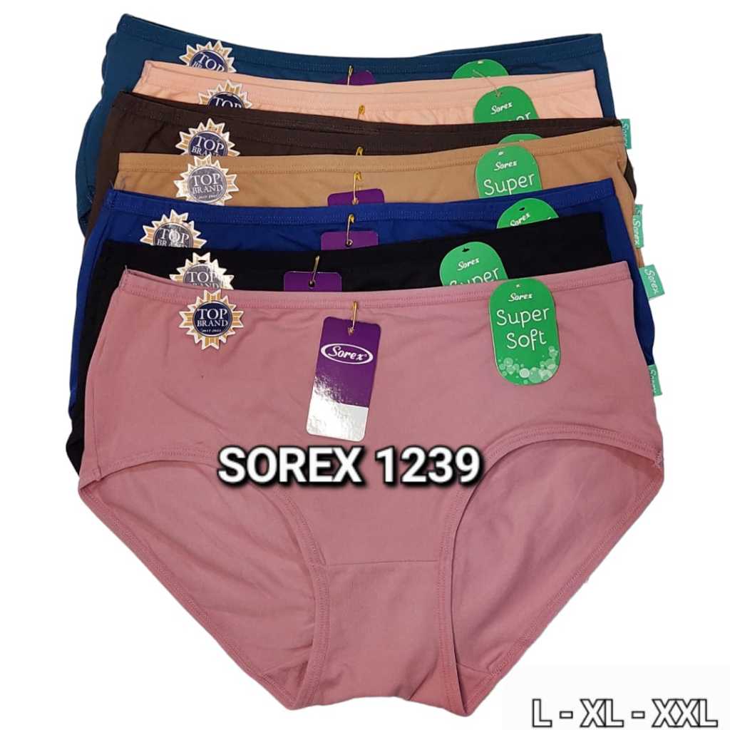 3 Pcs, 6 Pcs & 12 Pcs Celana Dalam Sorex 1239 1238 1248 1249 Celana Dalam Wanita Sorex Super Soft Ju