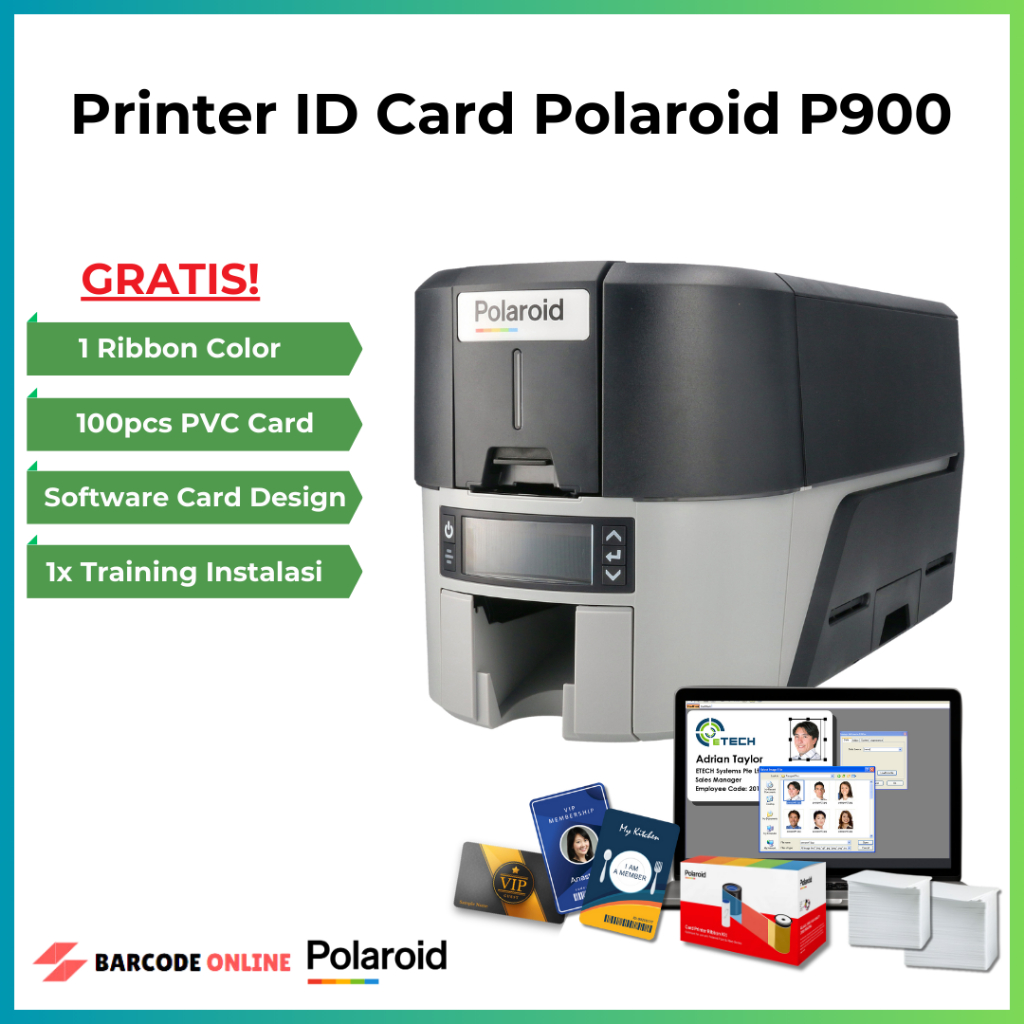 Printer ID Card Polaroid P900 - Printer Kartu Polaroid P900