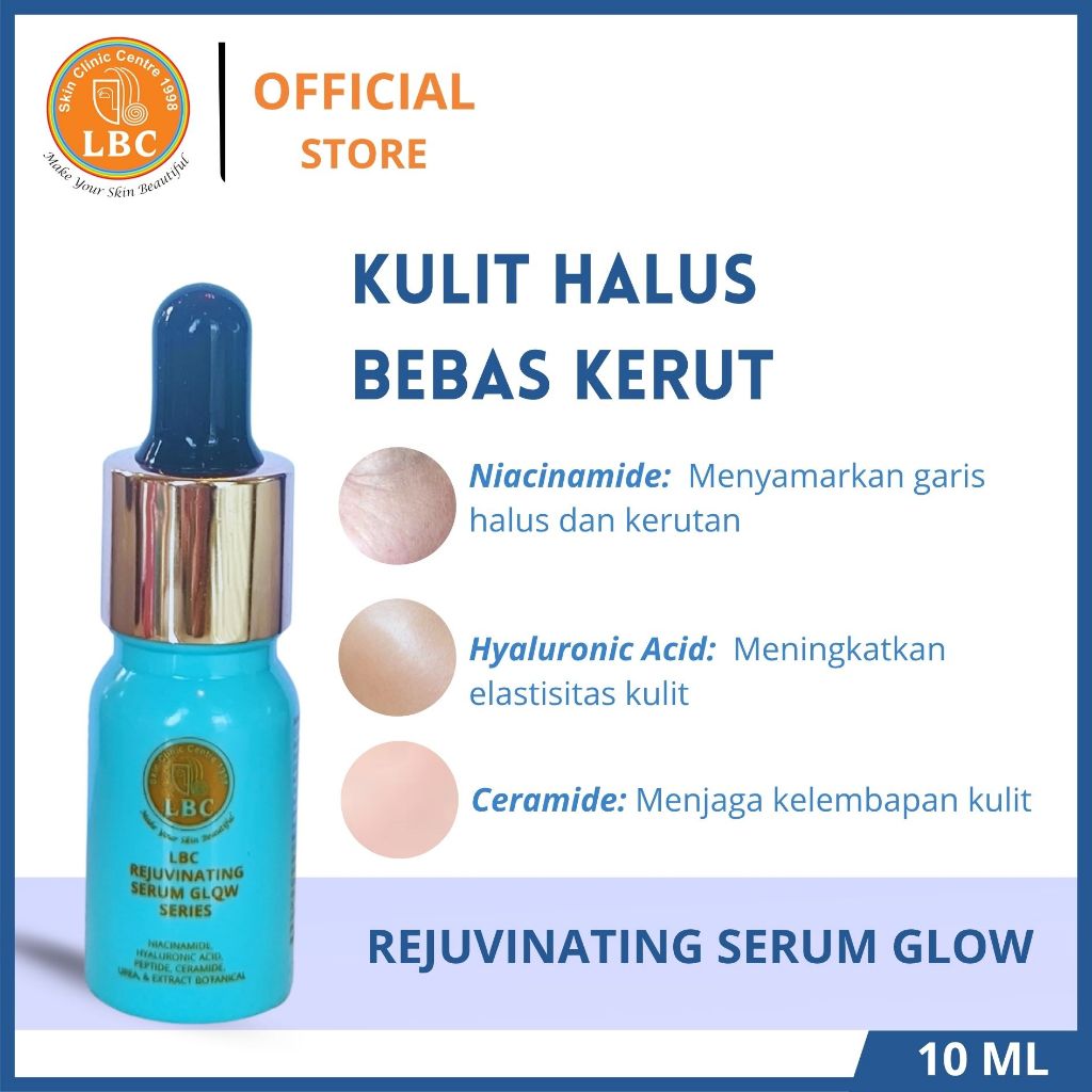 LBC-Rejuvinating Serum Glow Series [10 ml ] | Mencerahkan, Melembabkan, Menyamarkan Flek