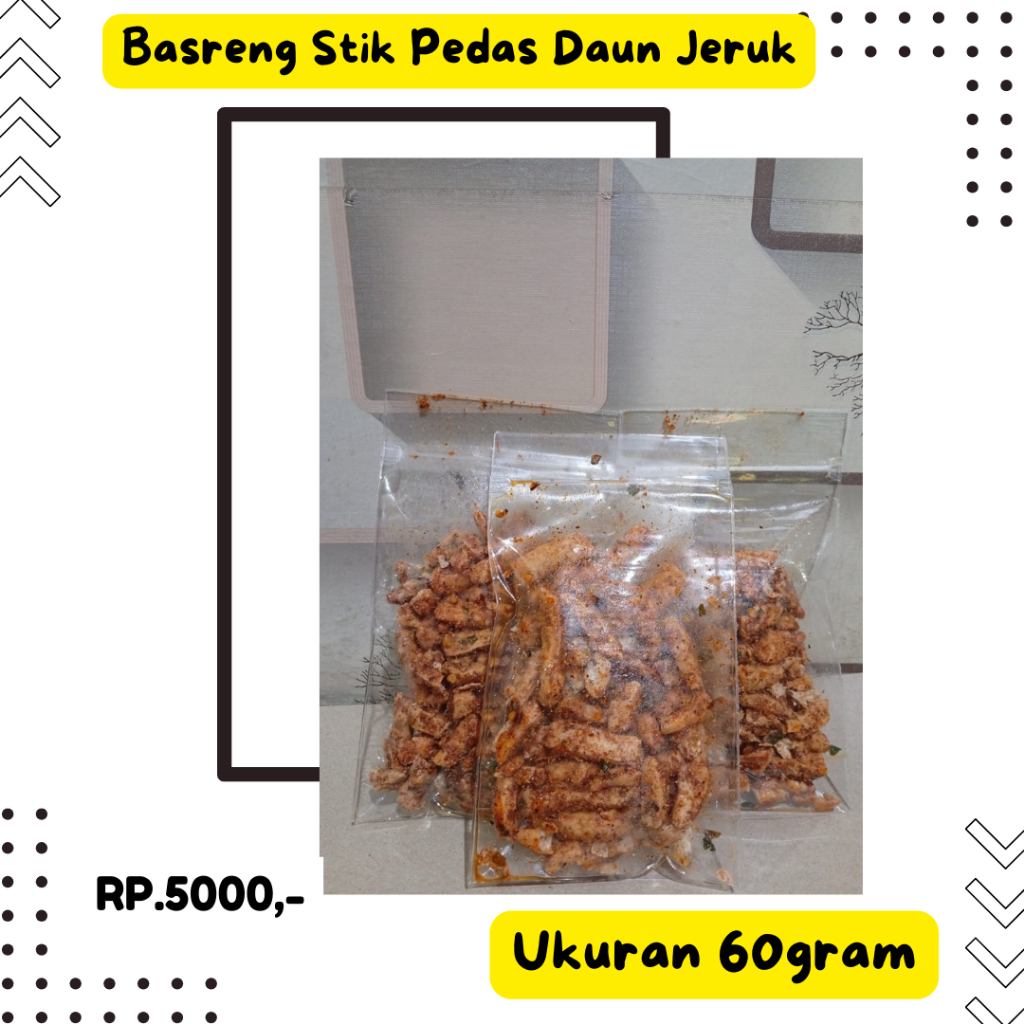 

IB Snack - Basreng Stik Pedas Berbagai Ukuran 60 Gram & 125 Gram