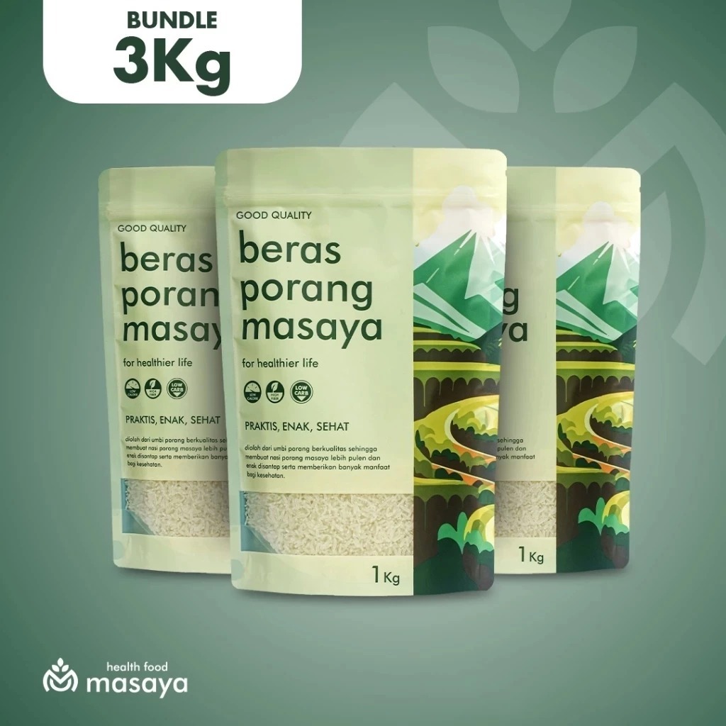 

DISKON TERBATAS=>> Bundle 3kg Masaya Beras Porang | Instant Konjac Rice - Mudah & Praktis