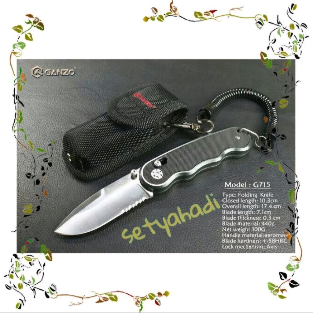 Smart Kit Pisau Lipat Ganzo G-715