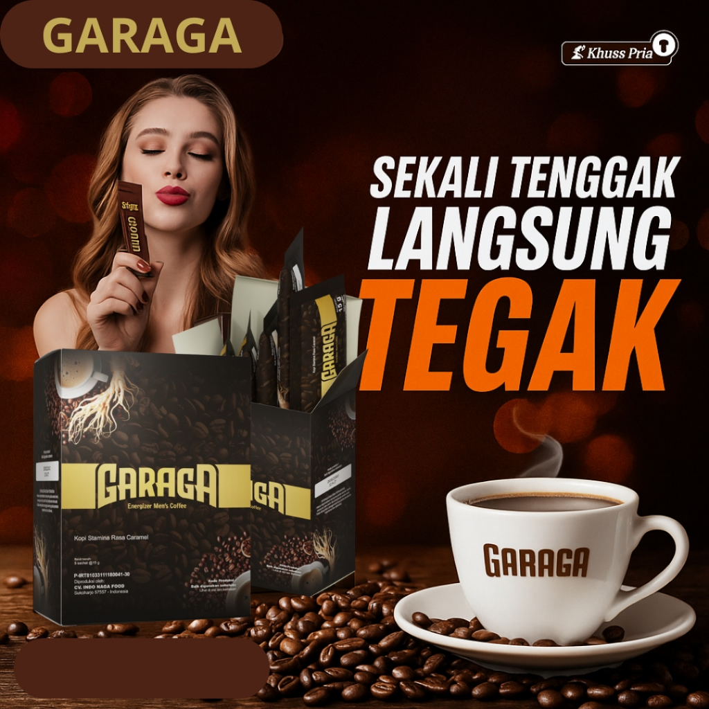 

Garaga Kopi Stamina Laki-Laki - Penambah Durasi Libih Lama Isi 5 Sashet Halal Terdaftar BPOM