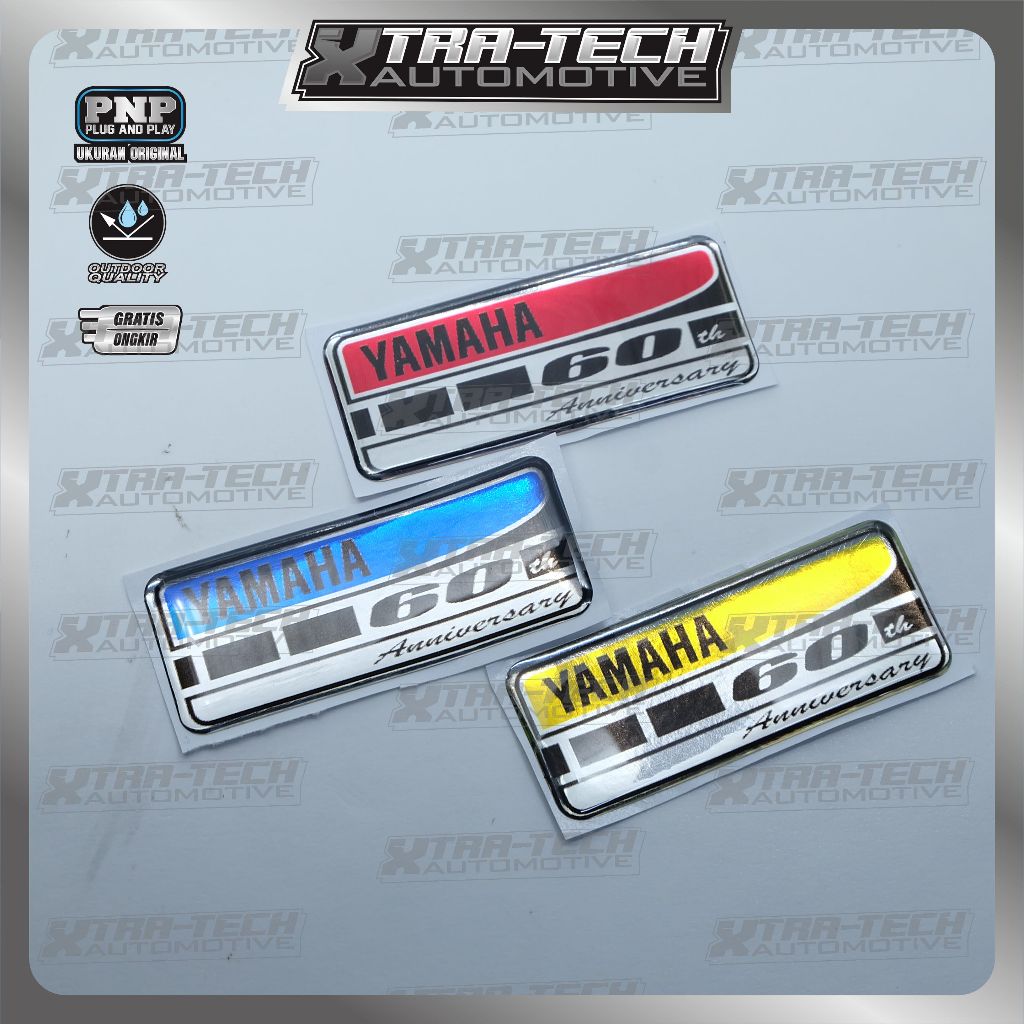 emblem timbul 60th anniversary yamaha / emblem yamaha 60th anniversary