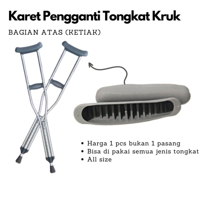 karet tongkat kruk karet pengganti tongkat kruk atas
