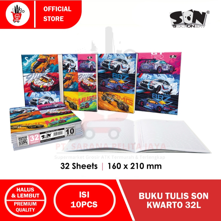 

Book | Buku Tulis SON Kwarto All Series 32 Lembar (1 PACK)