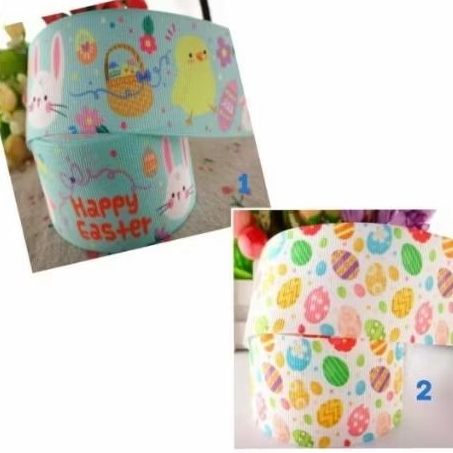 

Pita Grossgrain 38mm Happy Easter (per yard)