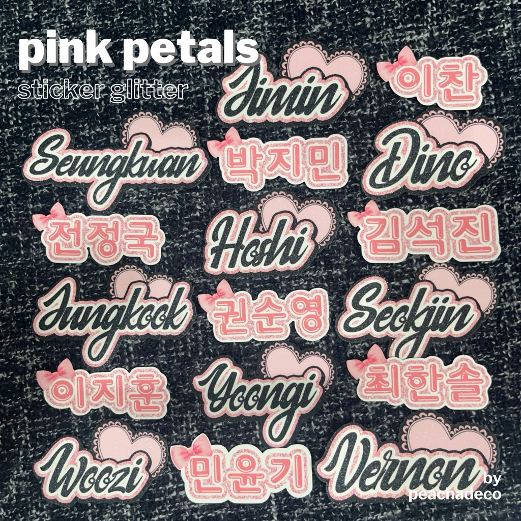

READY STOCK Pink Petals Sticker Set BTS SEVENTEEN