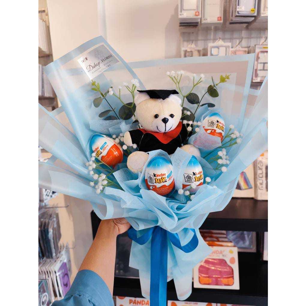 BUKET BONEKA WISUDA / BUKET BUNGA MEDAN / BUKET SNACK AND BUNGA
