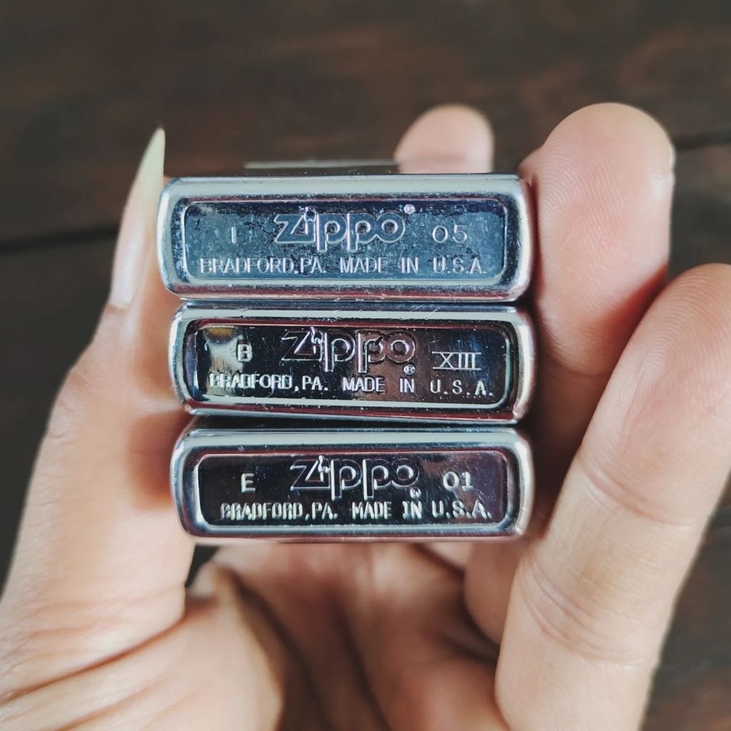 Zippo Polos HPC & Street Chrome 3 biji Original Sepaket. Zippo Bekas