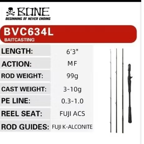 Joran Bone VOYAGE BFS BCV634L Baitcasting