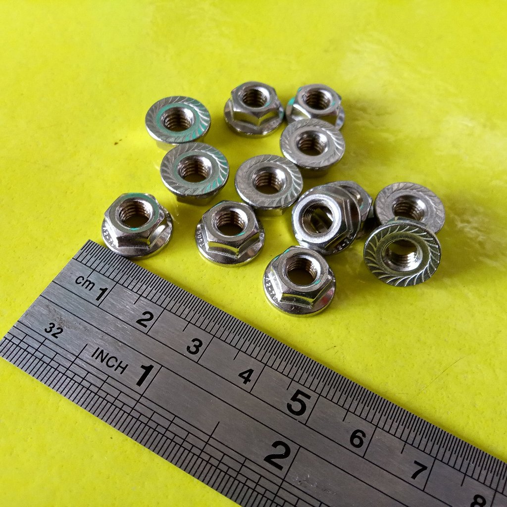 MUR FLANGE M6 STAINLESS STEEL / MUR KUNCI 10/ MUR TOPI STAINLESS M6 SUS 304 / MUR FLANGE SS M6 SS304