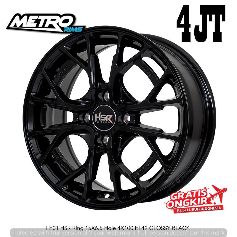promo velg racing terbaru ring 15 untuk mobil freed agya ayla etios vios velk hsr FE01 R15 black