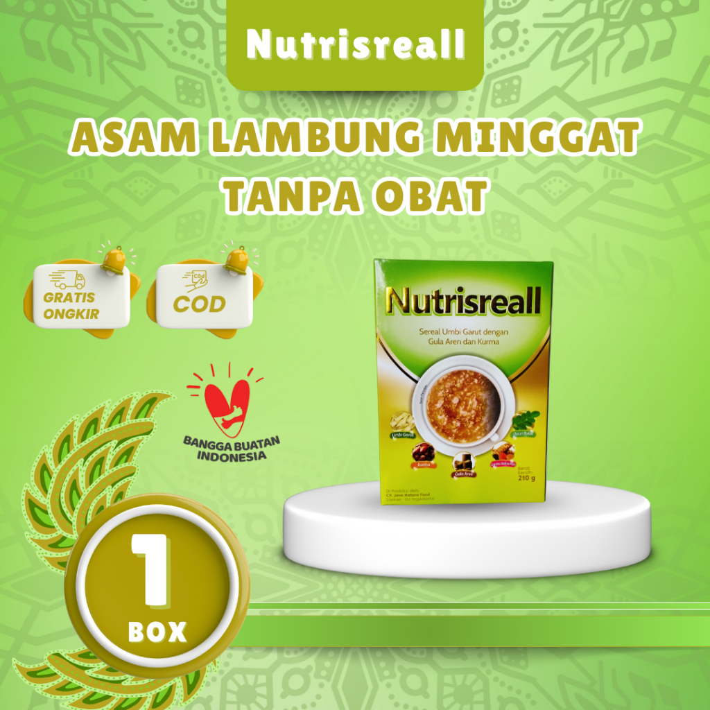

NUTRISREALL SEREAL UMBI GARUT ATASI MAAG ASAM LAMBUNG