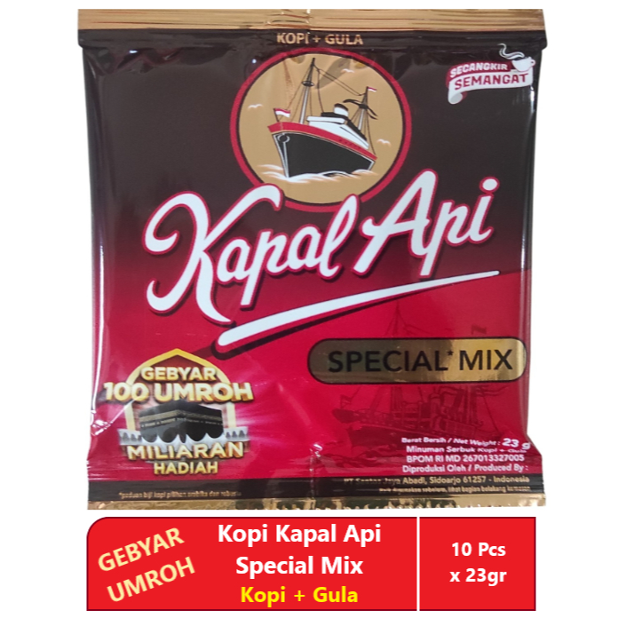 

Kopi Kapal Api Special Mix 23gr Gebyar Umroh