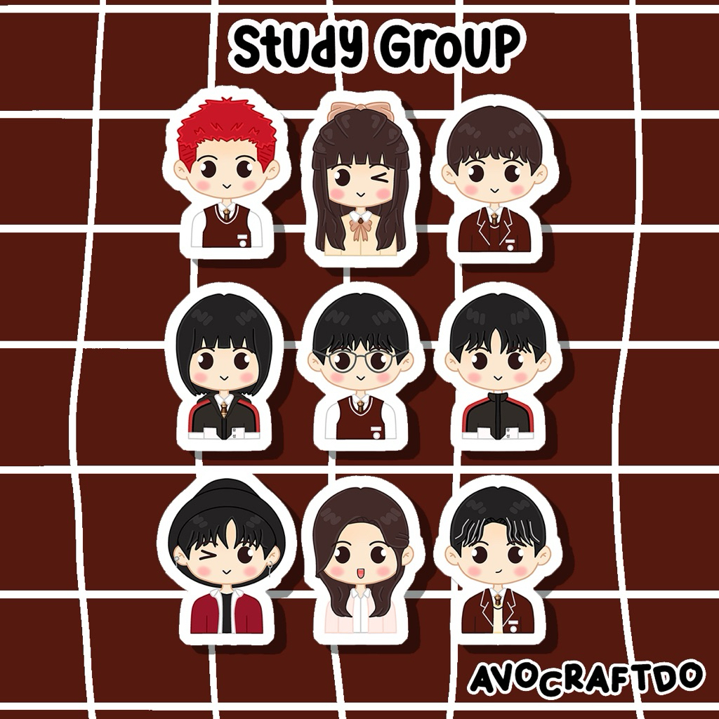 

[ AVOCRAFTDO ] Sticker Kdrama Study Group die cut