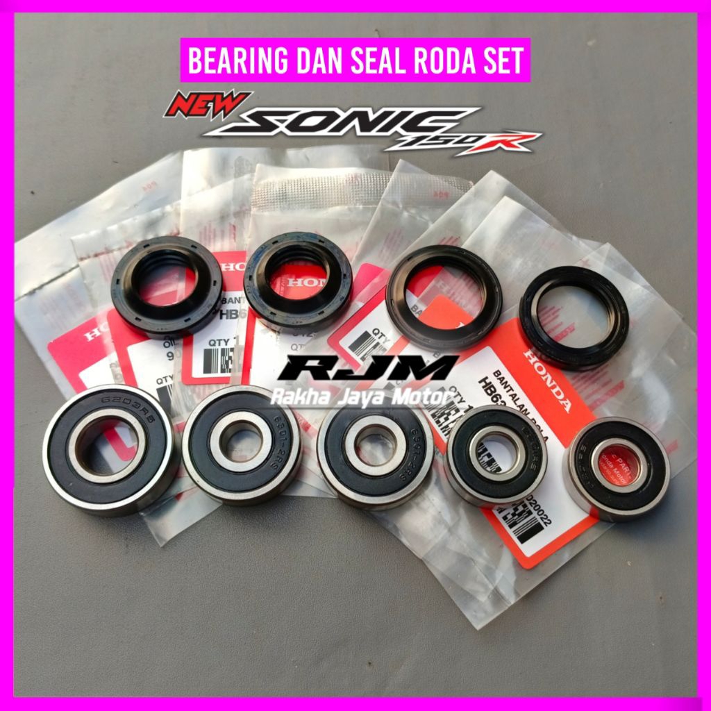 BEARING SEAL RODA SET NEW SONIC 150 R/KARET SEAL TUTUP PENUTUP DEBU ABU BEARING LAHAR LAHER LAKER KL
