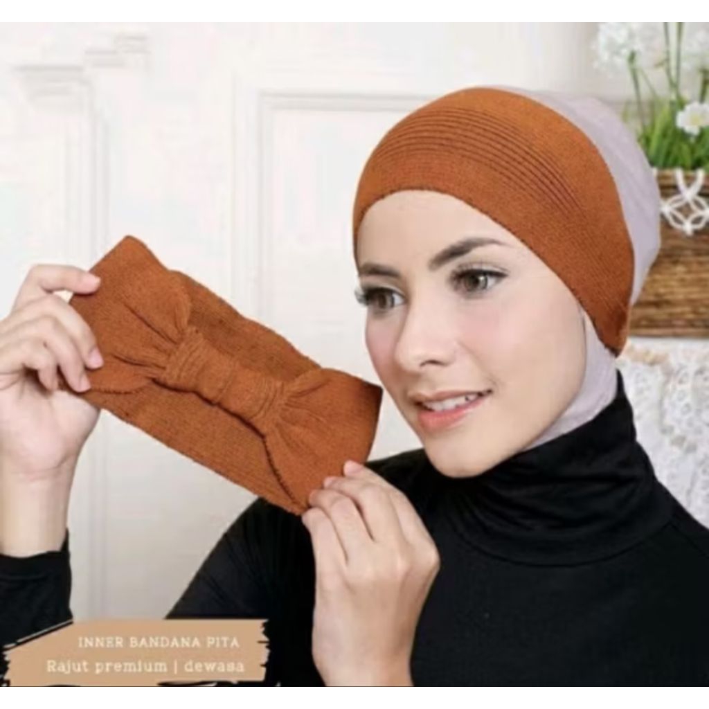 Ciput rajut bandana/ciput wanita/ciput rajut bandana