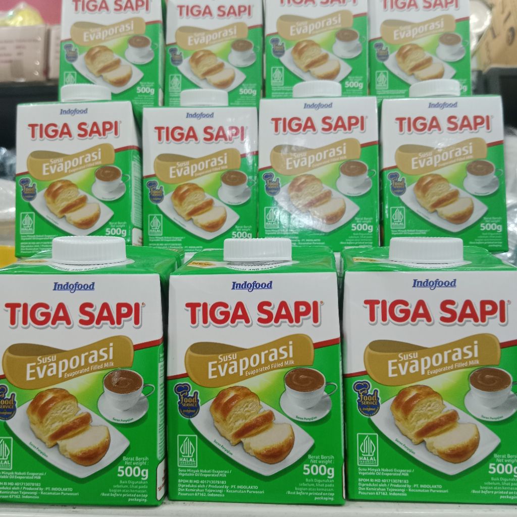 

Tiga Sapi Evaporasi / Susu Evaporasi Tiga Sapi 500ml