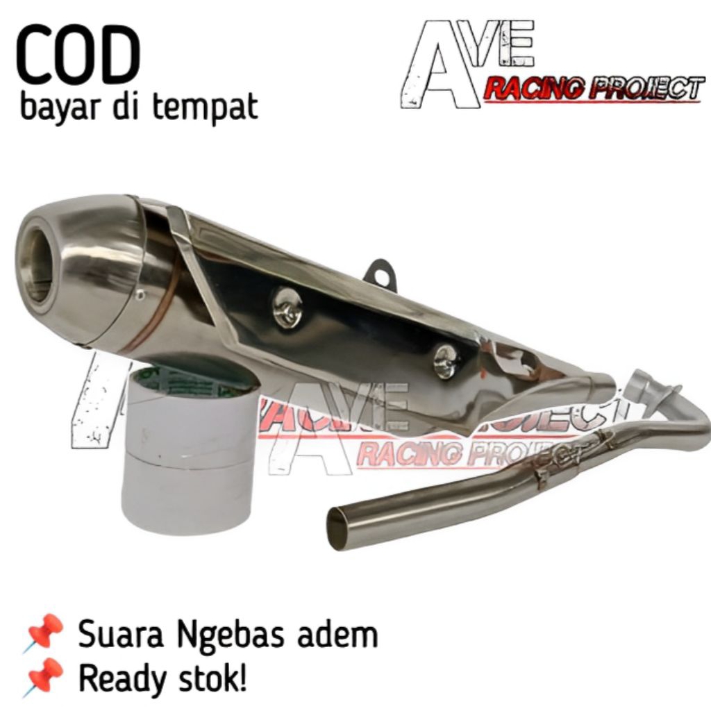 KNALPOT STANDAR RACING TSUKIGI SUPRA X 125 FI ASTREA GRAND C70 REVO FIT NEW 100 REVO FI BLADE DLL