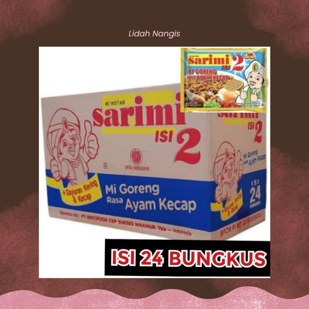 Sarimi Isi 2 Mie Goreng Ayam Kecap - 1 Dus (40 Bungkus)