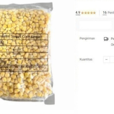 

Jagung Beku 1kg Sweet Corn Kernels Frozen