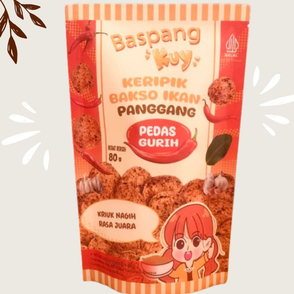 

Keripik Bakso Ikan Panggang (BASPANG) - Varian Pedas Gurih