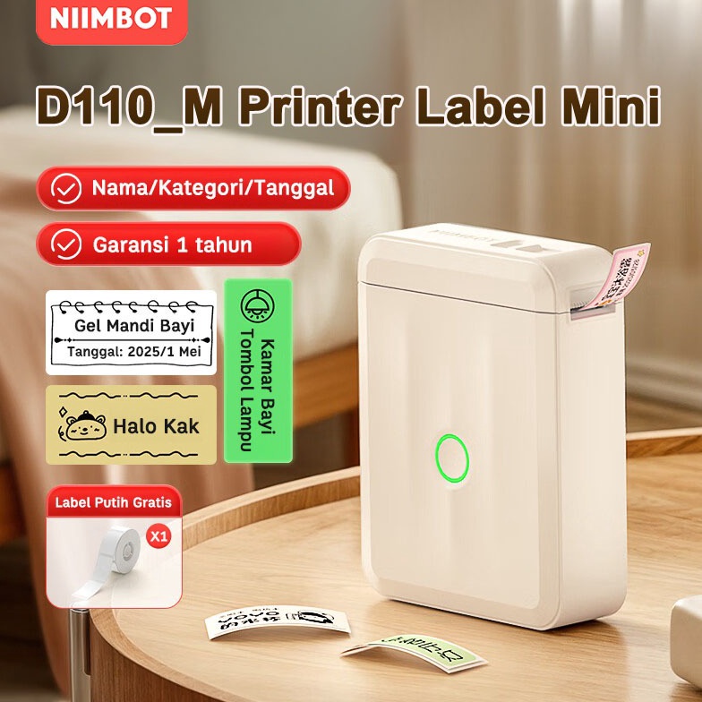 

KODE U15B NIIMBOT D11 Perekat Label Termal Portabel Nirkabel Bluetooth Printer Stiker