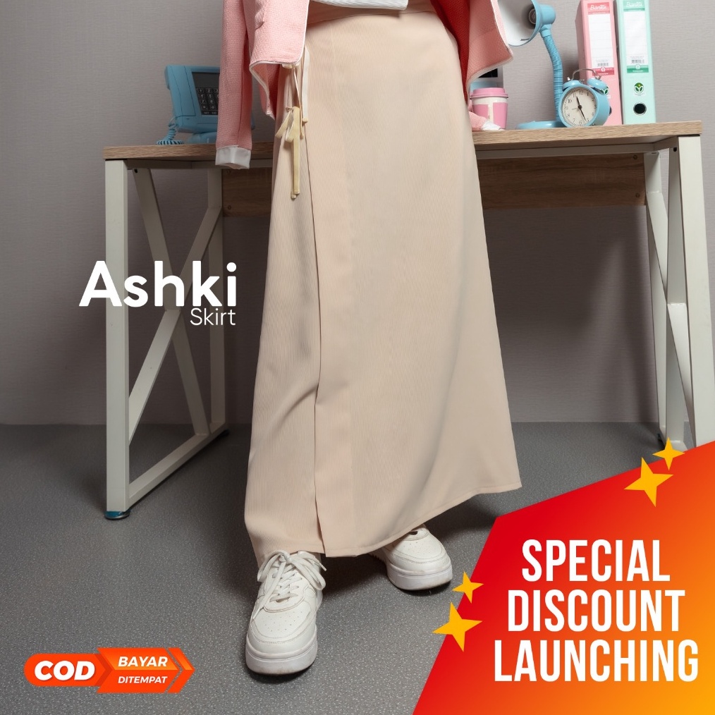 KODE O8Q Jilbrave Ashki Skirt Rok Coquette Aesthetic Cutting Aline dengan Pita Ribbon Korean Style