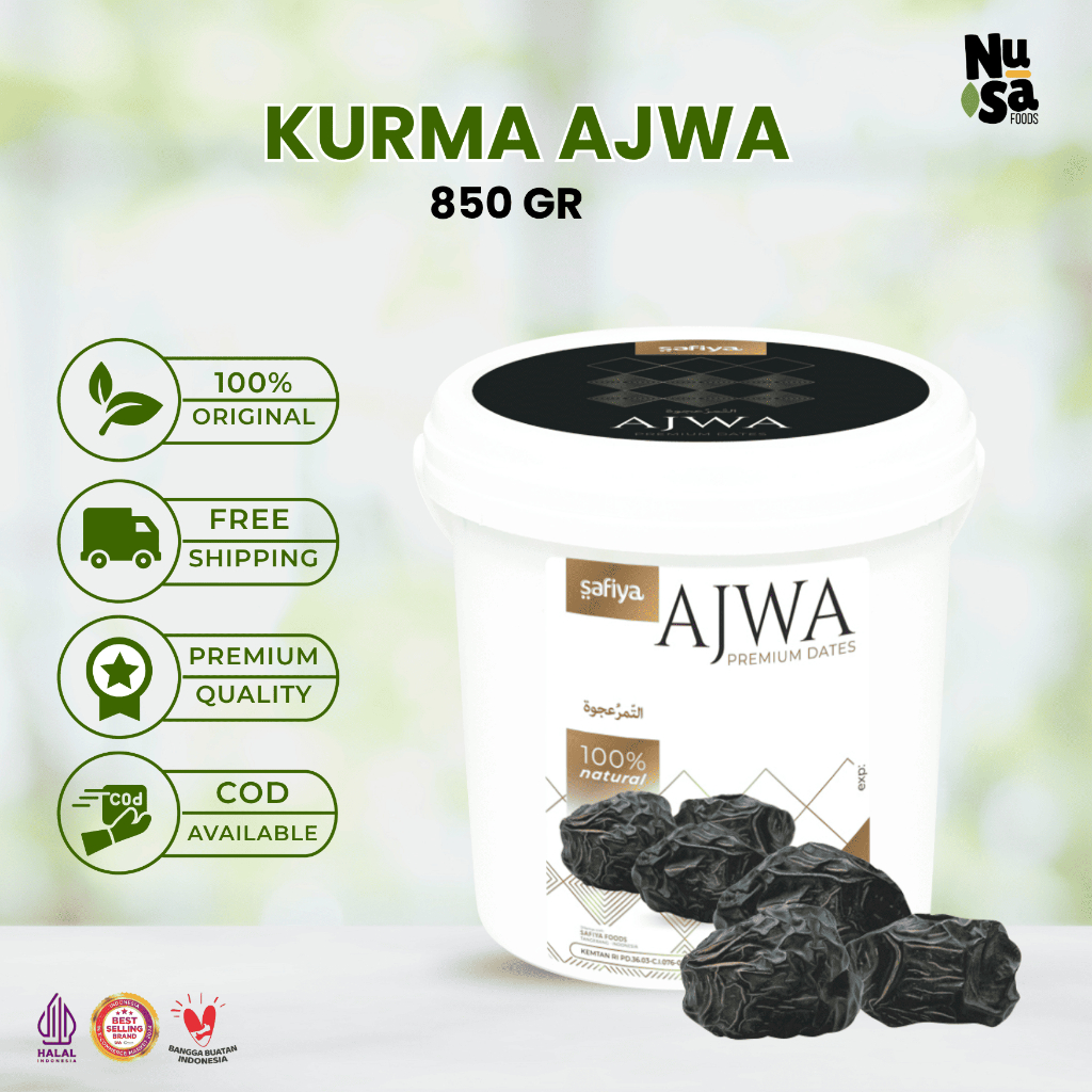 

Kurma Ajwa Safiya Ember 850 Gram Asli Madinah Kurma Nabi Premium Quality