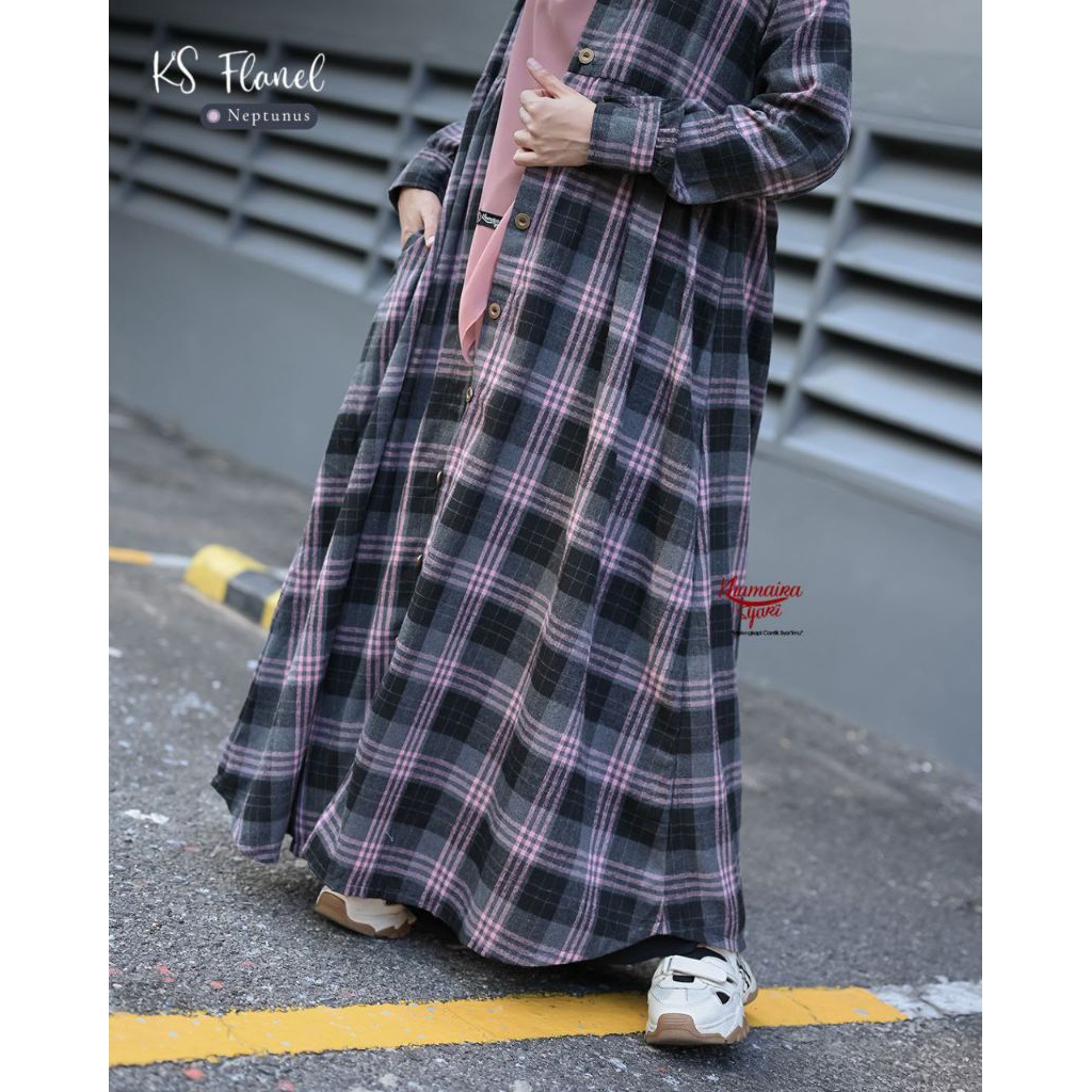 Gamis KS Flanel By Khumaira Syari