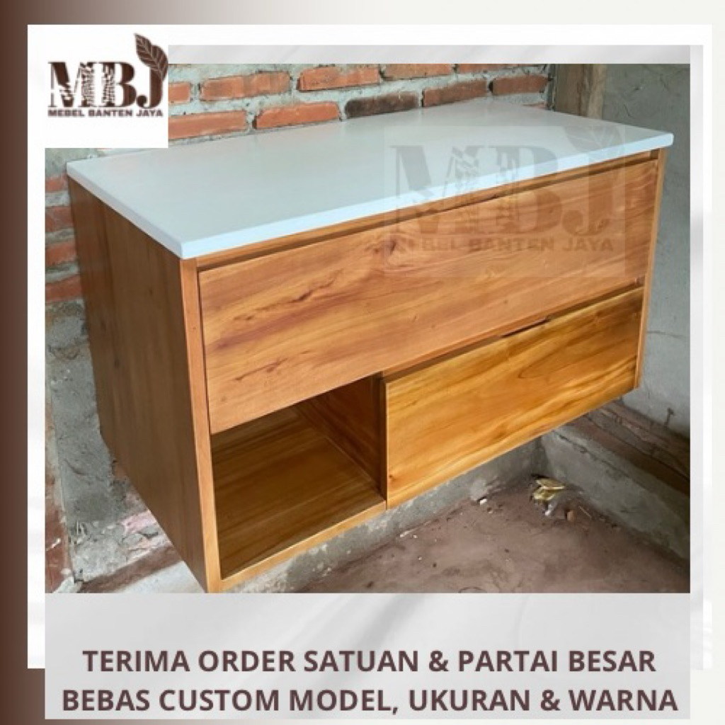 meja wastafel gantung drawer wastafel gantung rak kabinet wastafel
