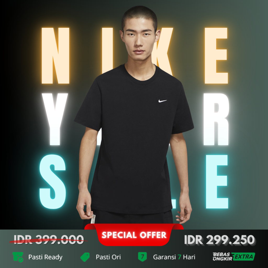 Kaos Nike Original Pria Nike Sportswear Swoosh Tee - Black