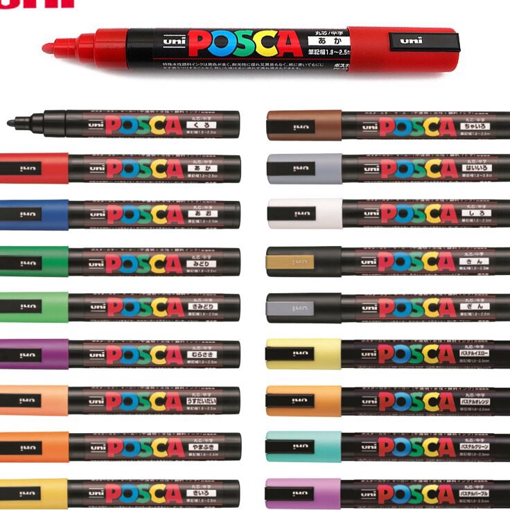 

Uni POSCA PC5M Marker Pen Medium Tip Part 2