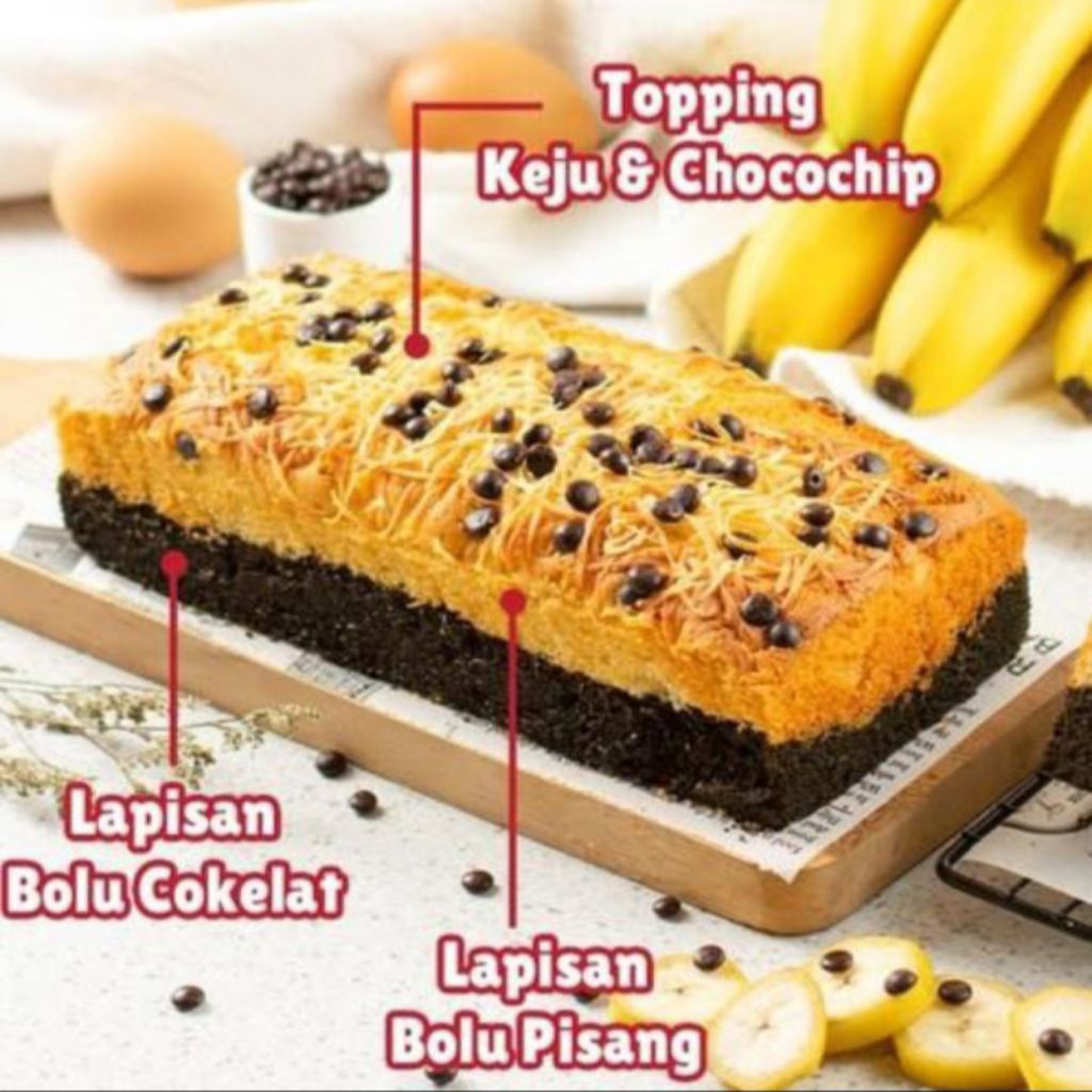 

Chocolate Banana Cake / Bolu Pisang Coklat