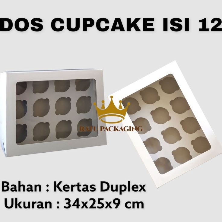 

1PCS Dos DUPLEX CUPCAKE ISI 12 Kardus Box Karton Hampers Kue