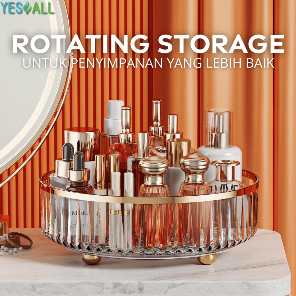YESALL Rak Kosmetik Aesthetic  T Make Up Putar Rak Minum SNX81