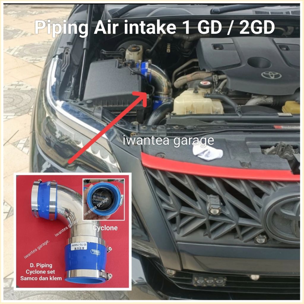 Fortuner Innova Hilux 1GD 2GD Piping Stainless