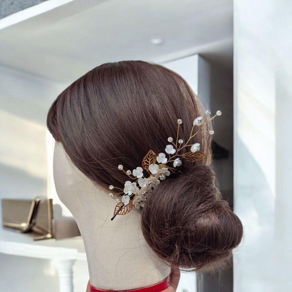 sirkam sanggul rambut/sirkam bunga manik/sirkam mutiara