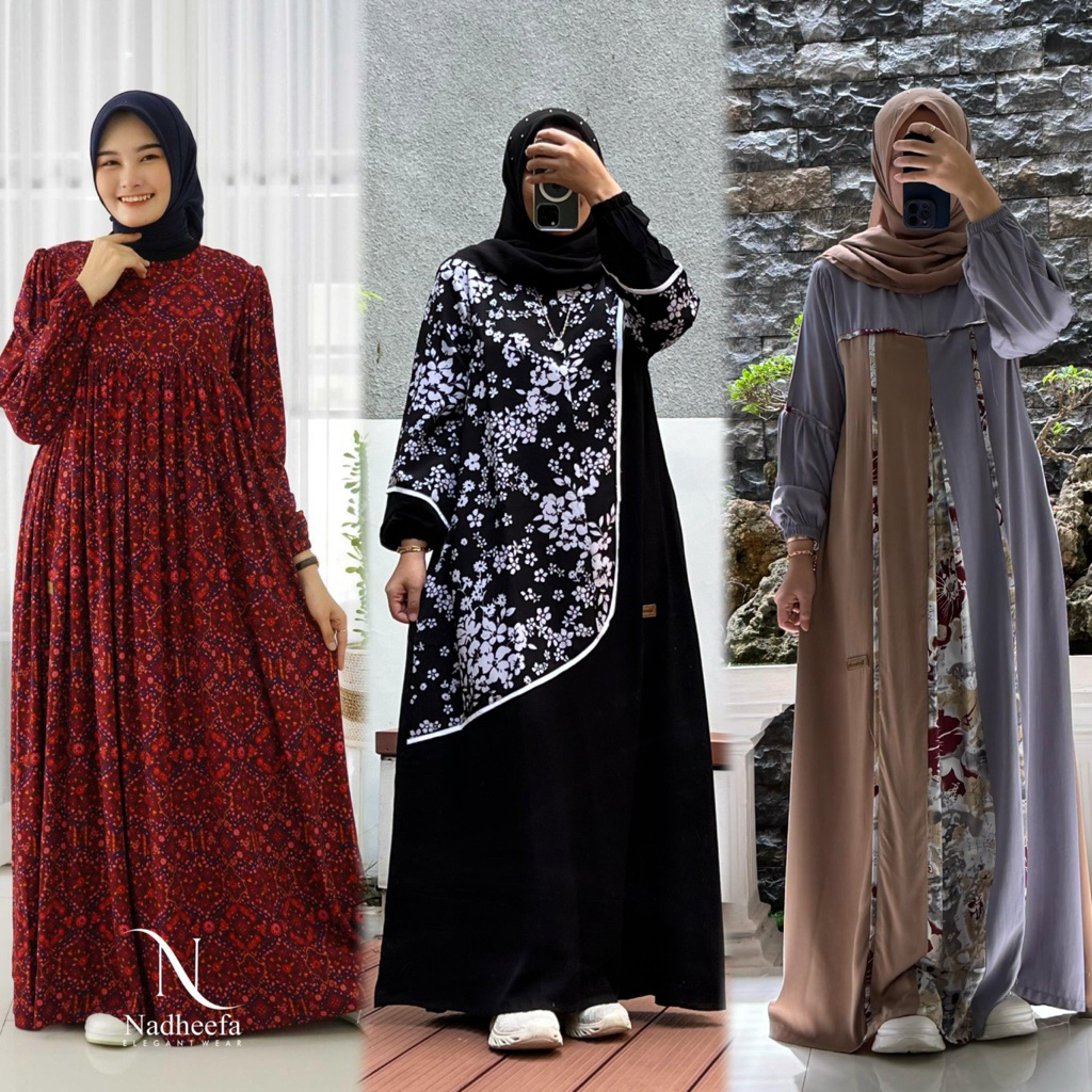 Dress/Gamis Wanita Nadheefa store Katalog Terbaru best seller ORI - NADHEEFA STORE