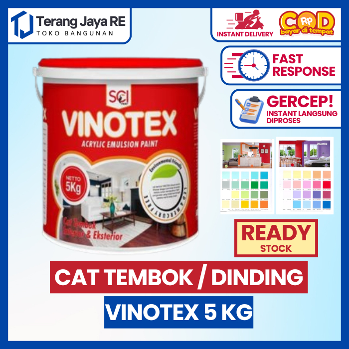 Cat Tembok / Dinding Vinotex 5kg (UNTUK WARNA SPECIAL 4KG)