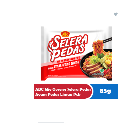 

ABC MIE GORENG SELERA PEDAS 85g